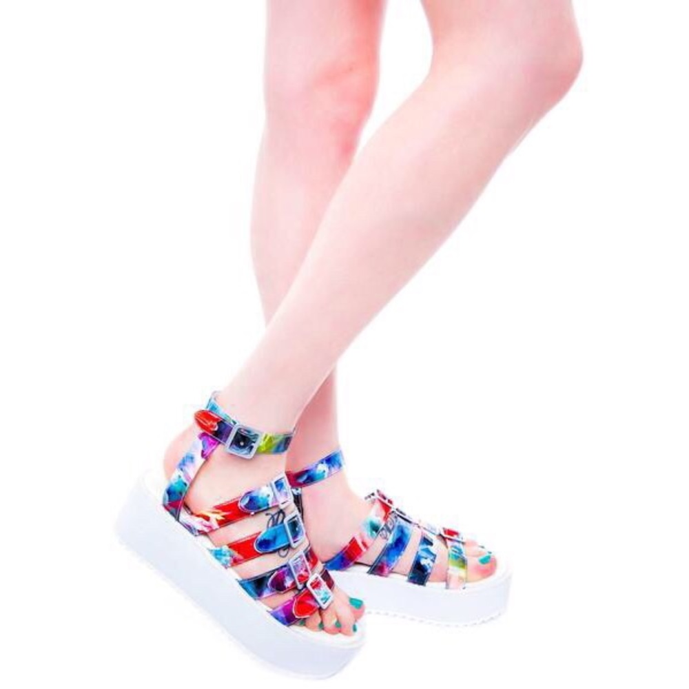 YRU Oasis Floral Flatforms - Picture 3 of 8